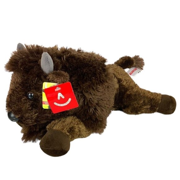 Aurora World American Bison Plush 12 inch Stuffed Animal Brown Buffalo 2018 NEW - Picture 1 of 9